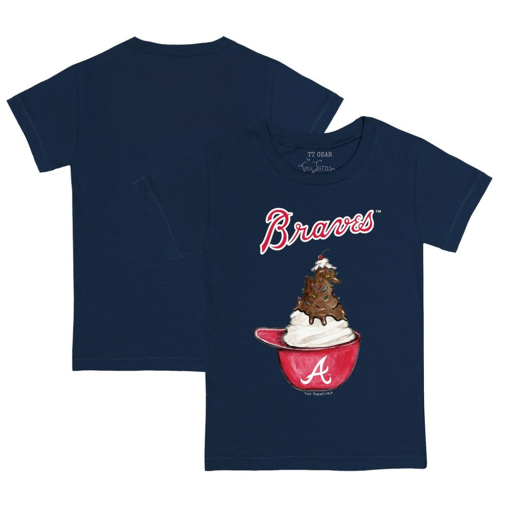 Atlanta Braves Tiny Turnip Youth Sundae Helmet T-Shirt for sale