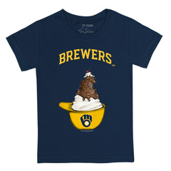 Milwaukee Brewers Tiny Turnip Youth Sundae Helmet T-Shirt Outlet