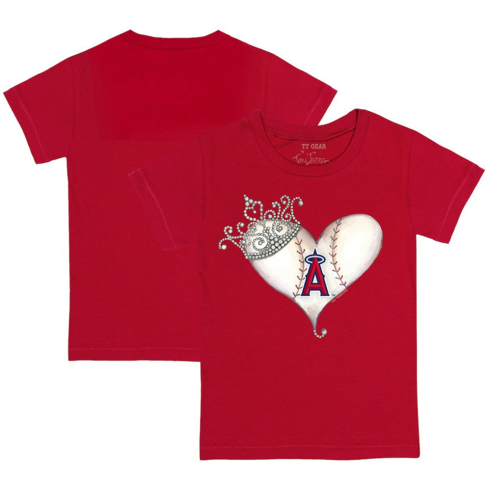 Los Angeles Angels Tiny Turnip Youth Tiara Heart T-Shirt Discount