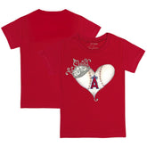 Los Angeles Angels Tiny Turnip Youth Tiara Heart T-Shirt Discount
