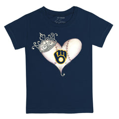 Milwaukee Brewers Tiny Turnip Youth Tiara Heart T-Shirt for sale