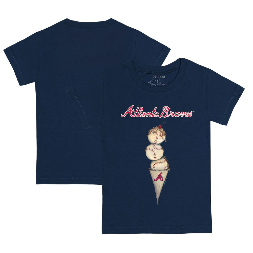 Atlanta Braves Tiny Turnip Youth Triple Scoop T-Shirt for sale