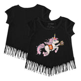 Baltimore Orioles Tiny Turnip Girls Youth Unicorn Fringe T-Shirt Outlet