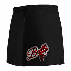 Chicago Bulls Pro Standard Women's Script Woven Shorts Black