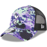 New Era - Tottenham Hotspur New Era Black Glitch All Over Print E-Frame Trucker Adjustable Hat
