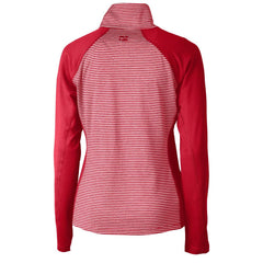 Cincinnati Reds Cutter & Buck Women's Americana Logo Forge Tonal Stripe Stretch Half-Zip Pullover Top Sale