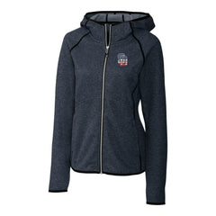 San Diego Padres Cutter & Buck Women's Americana Logo Mainsail Sweater-Knit Full-Zip Hoodie Outlet