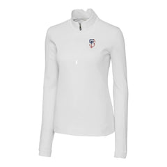 San Francisco Giants Cutter & Buck Women's Americana Logo DryTec Traverse Stretch Quarter-Zip Pullover Top Outlet