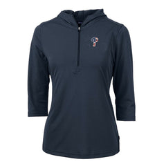 Philadelphia Phillies Cutter & Buck Women's Americana Logo DryTec Virtue Eco Pique Recycled Half-Zip Pullover Hoodie Online