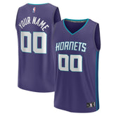 Fanatics Charlotte Hornets Fast Break Custom Jersey Purple Statement Edition