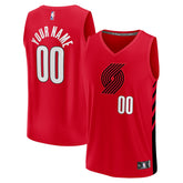 Fanatics Portland Trail Blazers Fast Break Custom Replica Jersey Red Statement Edition