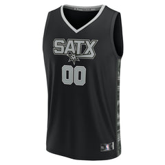 Fanatics San Antonio Spurs Fast Break Custom Replica Jersey Black Statement Edition