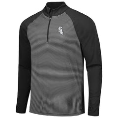 Chicago White Sox Levelwear Charter Striped Raglan Quarter-Zip Top Outlet