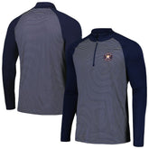 Houston Astros Levelwear Charter Striped Raglan Quarter-Zip Top Discount