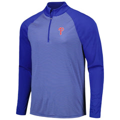 Philadelphia Phillies Levelwear Charter Striped Raglan Quarter-Zip Top Outlet