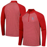 St. Louis Cardinals Levelwear Charter Striped Raglan Quarter-Zip Top Discount