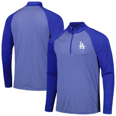 Los Angeles Dodgers Levelwear Charter Striped Raglan Quarter-Zip Top Discount