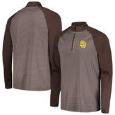 San Diego Padres Levelwear Charter Striped Raglan Quarter-Zip Top Outlet