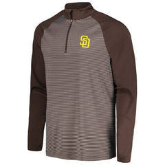 San Diego Padres Levelwear Charter Striped Raglan Quarter-Zip Top Outlet