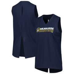 Milwaukee Brewers Levelwear Women's Paisley Chase V-Neck Tank Top Discount