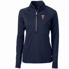Minnesota Twins Cutter & Buck Women's Adapt Eco Knit Stretch Half-Zip Logo Pullover Top Near Me