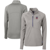 Minnesota Twins Cutter & Buck Women's Adapt Eco Knit Stretch Half-Zip Logo Pullover Top for sale