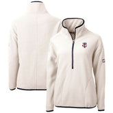 Minnesota Twins Cutter & Buck Women's Cascade Eco Sherpa Half-Zip Pullover Jacket Outlet
