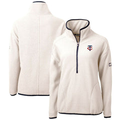 Minnesota Twins Cutter & Buck Women's Cascade Eco Sherpa Half-Zip Pullover Jacket Outlet