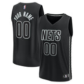 Fanatics Brooklyn Nets Youth Fast Break Replica Custom Jersey Statement Edition Black