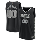 Fanatics San Antonio Spurs Youth Fast Break Replica Custom Jersey Statement Edition Black