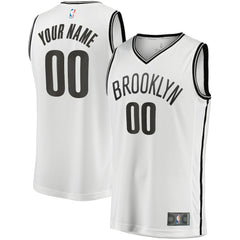Fanatics Brooklyn Nets Fast Break Custom Replica Jersey Association Edition White