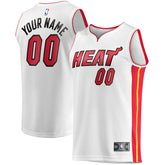 Fanatics Miami Heat Fast Break Custom Replica Jersey Association Edition White