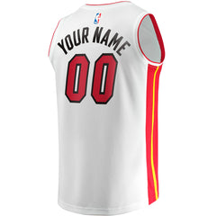 Fanatics Miami Heat Fast Break Custom Replica Jersey Association Edition White