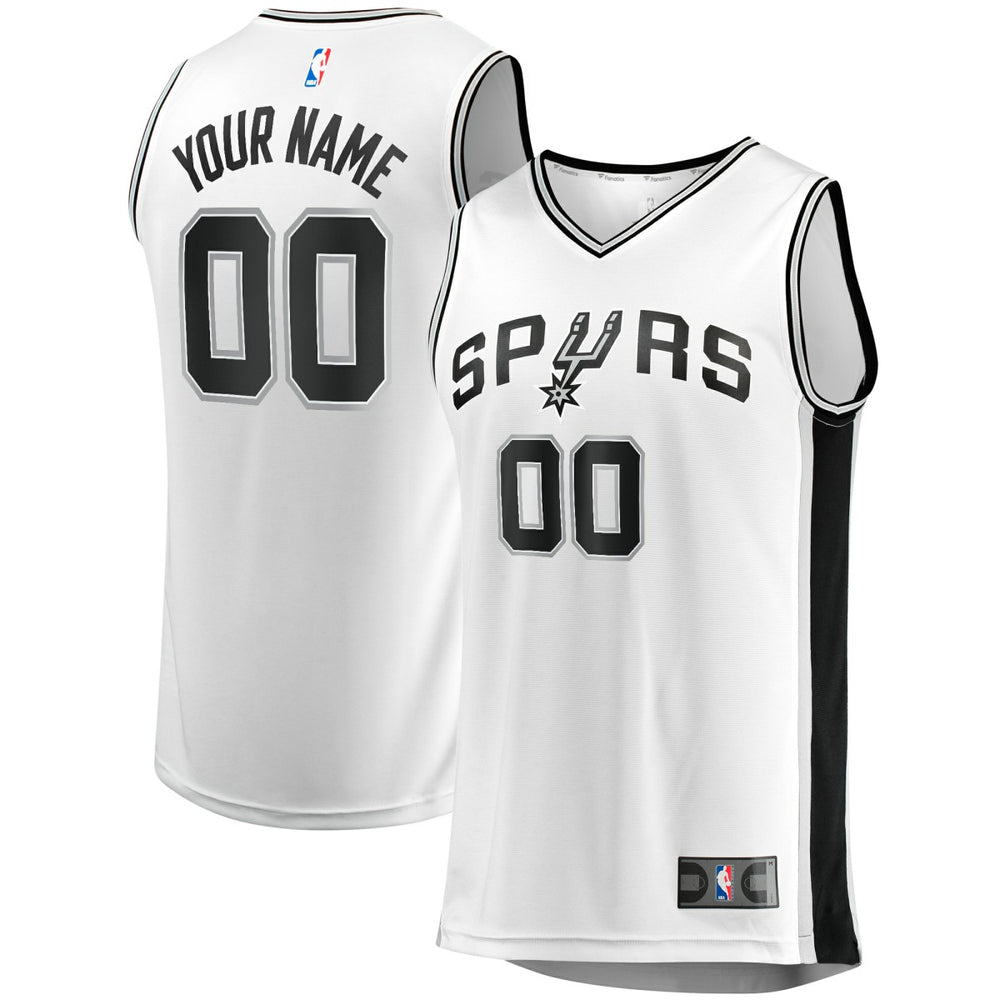 Fanatics San Antonio Spurs Fast Break Custom Replica Jersey Association Edition White