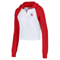 St. Louis Cardinals Lusso Women's Jane Raglan Quarter-Zip Tri-Blend Cropped Pullover Hoodie Near Me