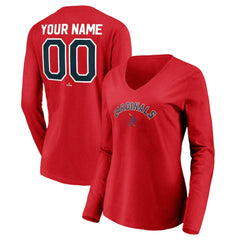 St. Louis Cardinals Women's Cooperstown Collection Personalized Winning Streak Long Sleeve V-Neck T-Shirt Discount