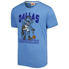 Dallas Mavericks Homage Unisex Team Mascot Tri-Blend T-Shirt Light Blue