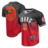Trae Young Atlanta Hawks Post Ombre Name & Number T-Shirt Black/Red
