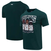Giannis Antetokounmpo, Jrue Holiday, Khris Middleton Milwaukee Bucks Pro Standard Multi Lineup T-Shirt Hunter Green