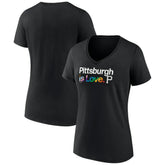 Pittsburgh Pirates Women's City Pride V-Neck T-Shirt Outlet