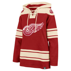 Detroit Red Wings '47 Women's Superior Lacer Pullover Hoodie - Red | 47 brand on sale