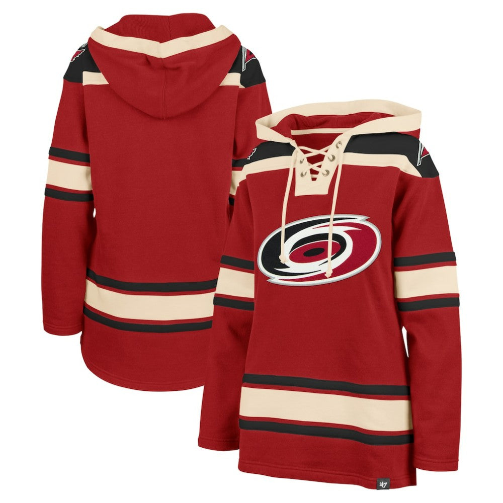 Carolina Hurricanes '47 Women's Superior Lacer Pullover Hoodie - Red | 47 brand Clearance