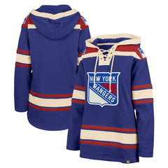 New York Rangers '47 Women's Superior Lacer Pullover Hoodie - Blue | 47 brand online