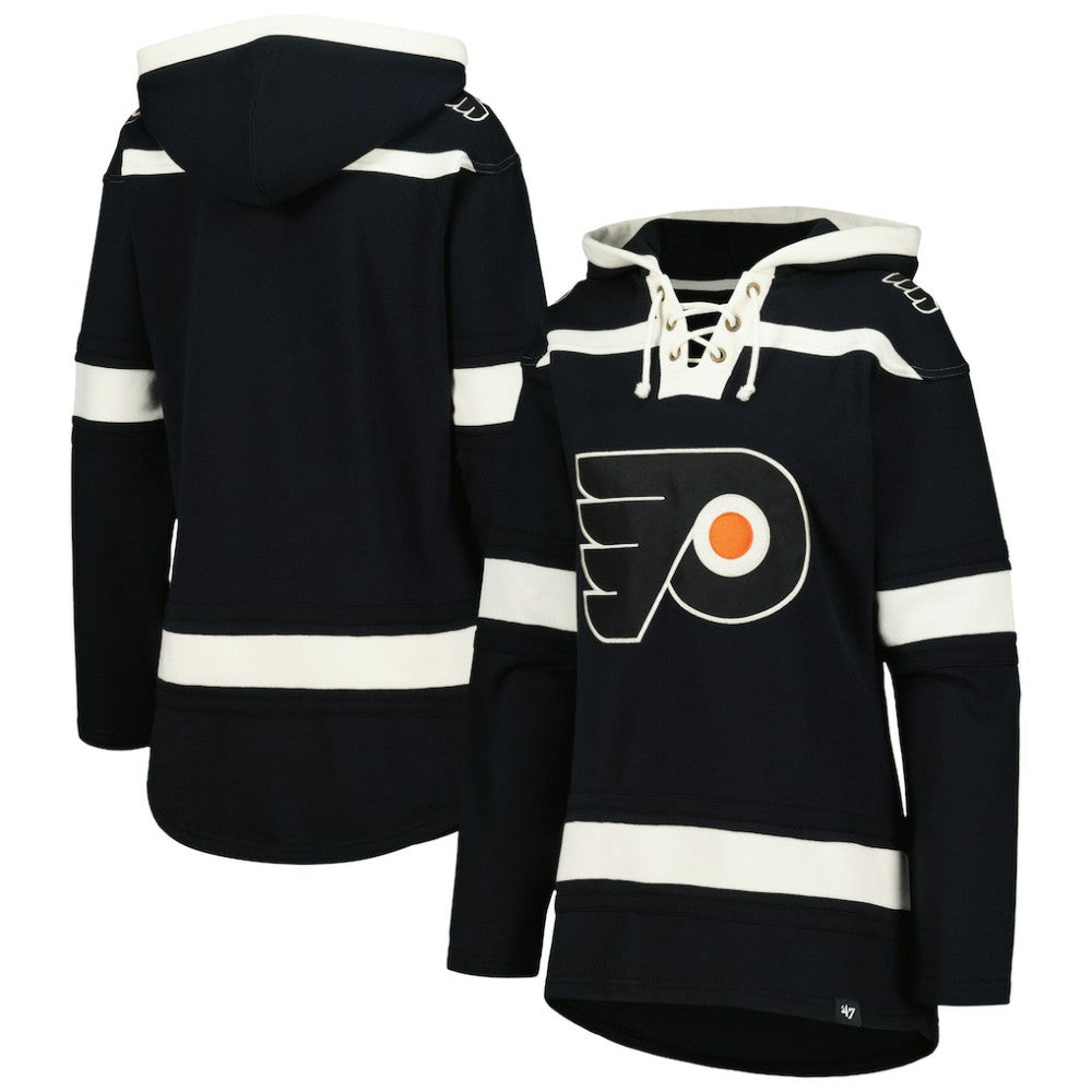 Philadelphia Flyers '47 Women's Superior Lacer Pullover Hoodie - Black | 47 brand discount