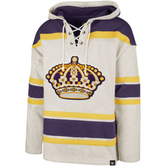 Los Angeles Kings '47 Rockaway Lacer Pullover Hoodie - Oatmeal | 47 brand online