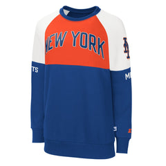 New York Mets Starter Women's Baseline Raglan Pullover Sweatshirt Online