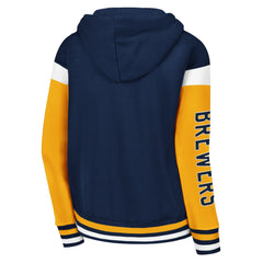 Milwaukee Brewers Starter Women's Homestretch Full-Zip Hoodie Outlet