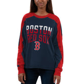 Boston Red Sox G-III 4Her by Carl Banks Women's Smash Raglan Long Sleeve T-Shirt Discount