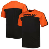 Baltimore Orioles Big & Tall Yoke Knit T-Shirt - Orange/Black Sale