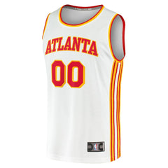 Fanatics Atlanta Hawks Youth Fast Break Replica Custom Jersey Association Edition White